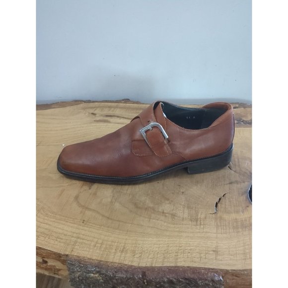 DONALD PLINER Italy Brown Dress Shoes Men’s Size 11M CLEAN Buckles Flap Colored main image 8